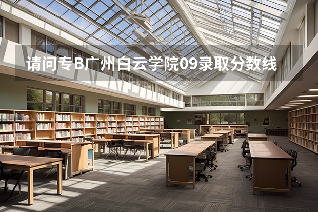 请问专B广州白云学院09录取分数线是多少?