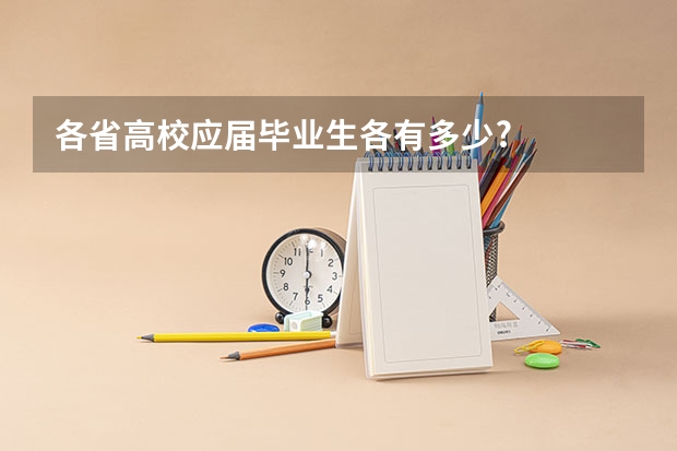 各省高校应届毕业生各有多少?