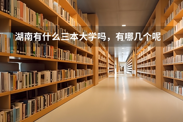 湖南有什么三本大学吗，有哪几个呢