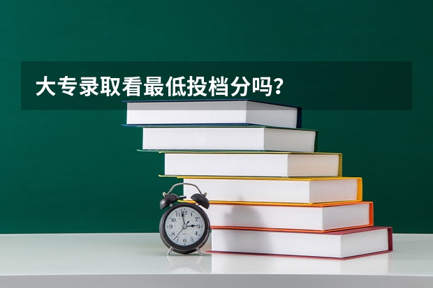 大专录取看最低投档分吗？