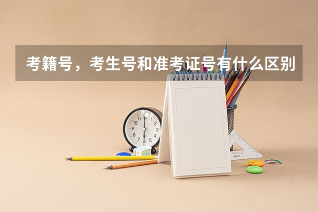 考籍号，考生号和准考证号有什么区别呢？