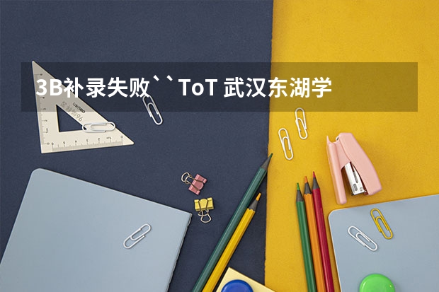 3B补录失败``ToT 武汉东湖学院三本补录录取分数线