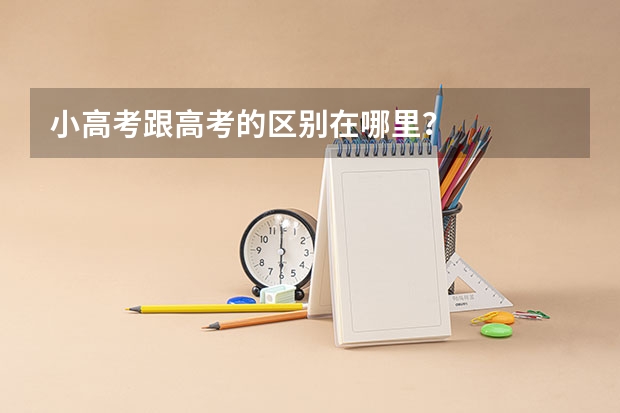 小高考跟高考的区别在哪里？