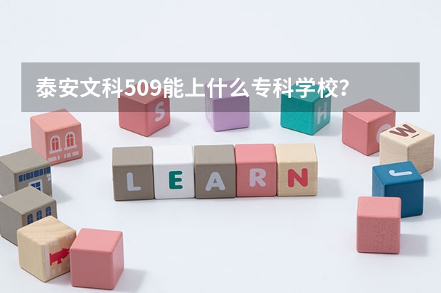 泰安文科509能上什么专科学校？