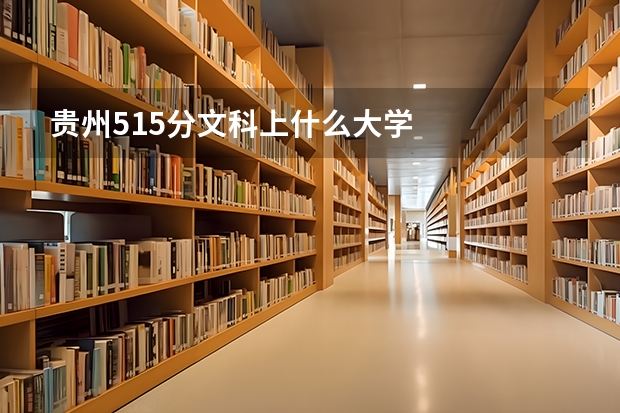 贵州515分文科上什么大学
