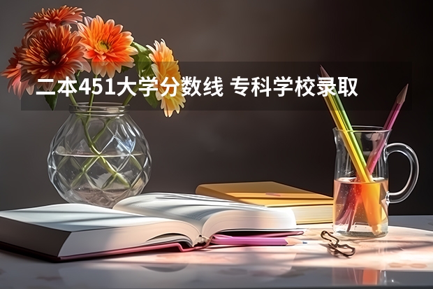 二本451大学分数线 专科学校录取分数线2023