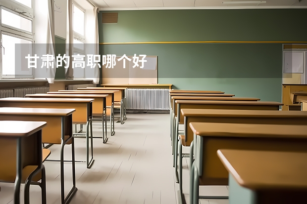 甘肃的高职哪个好