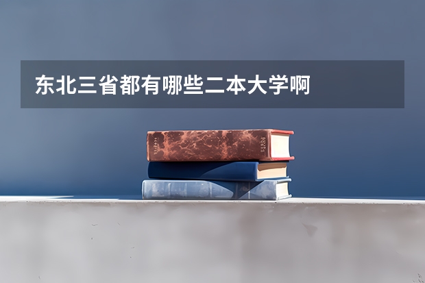东北三省都有哪些二本大学啊