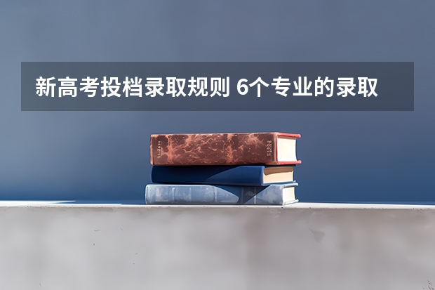 新高考投档录取规则 6个专业的录取顺序