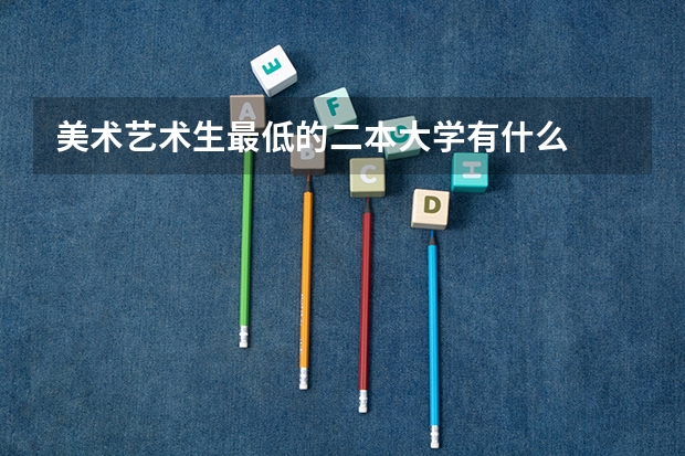 美术艺术生最低的二本大学有什么