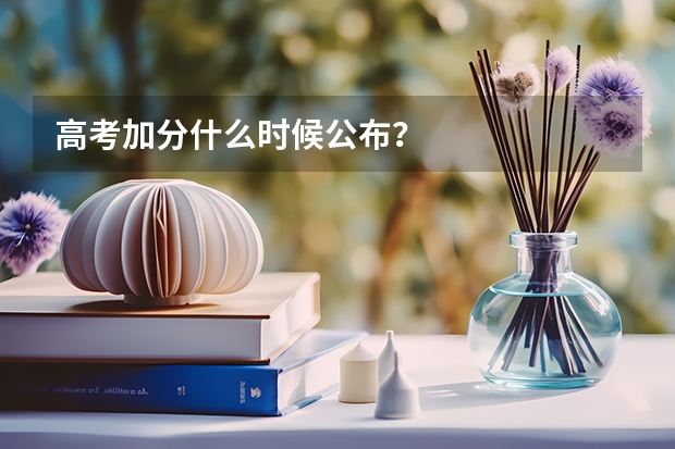 高考加分什么时候公布？
