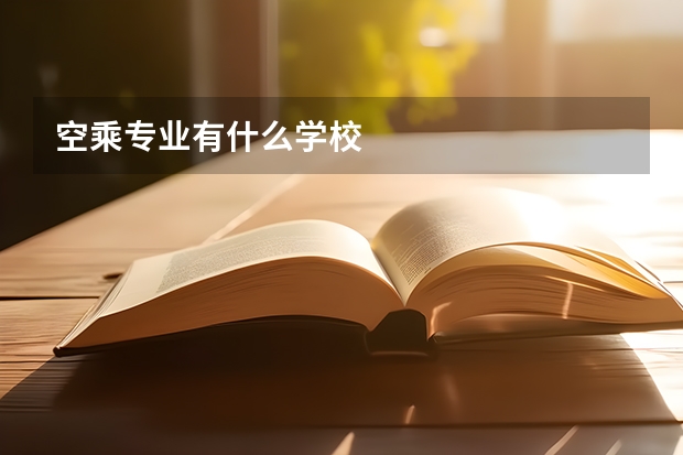 空乘专业有什么学校