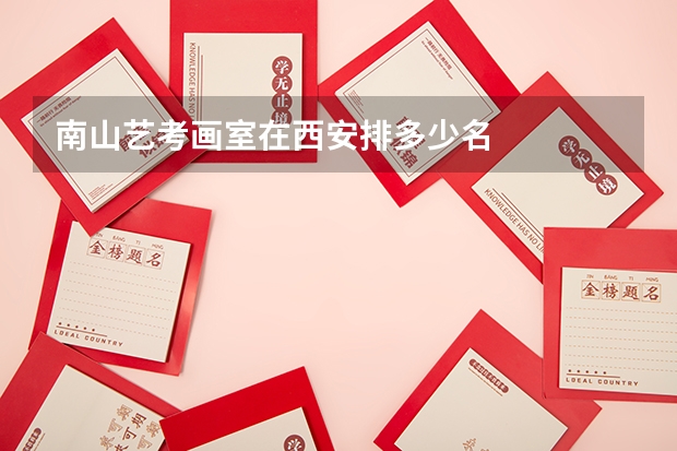 南山艺考画室在西安排多少名