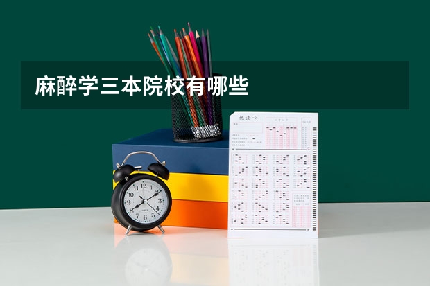 麻醉学三本院校有哪些