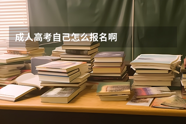 成人高考自己怎么报名啊
