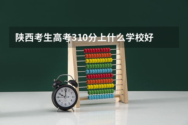 陕西考生高考310分上什么学校好