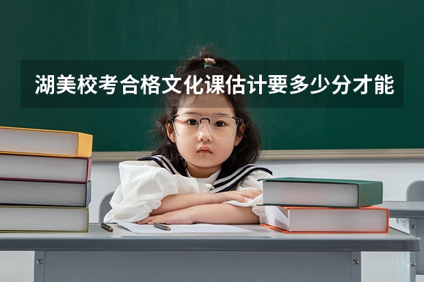 湖美校考合格文化课估计要多少分才能录取?