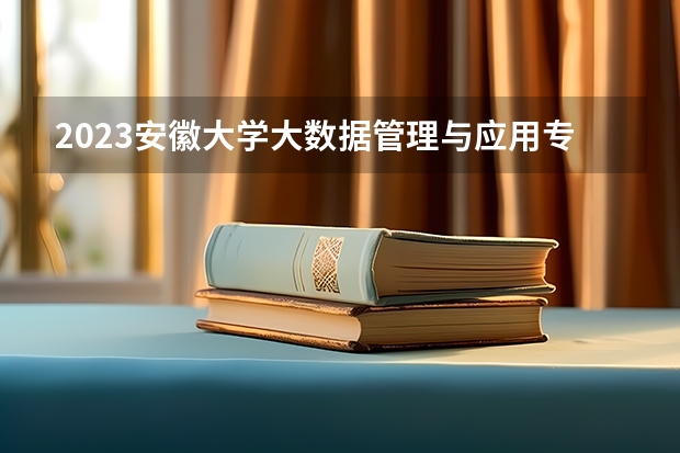 2023安徽大学大数据管理与应用专业分数线及历年分数线汇总