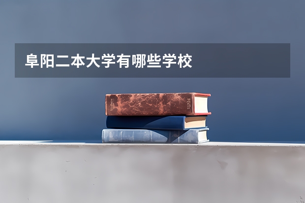 阜阳二本大学有哪些学校