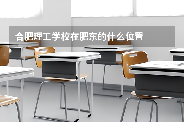合肥理工学校在肥东的什么位置
