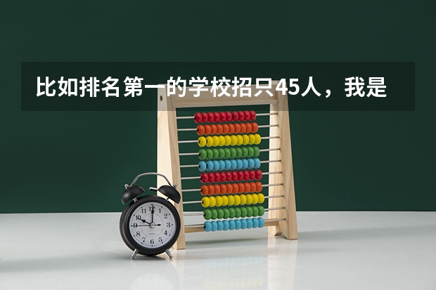 比如排名第一的学校招只45人,我是省第43名,能稳进吗?(今年是平行志愿)