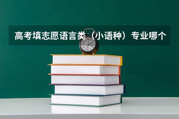 高考填志愿语言类(小语种)专业哪个好???