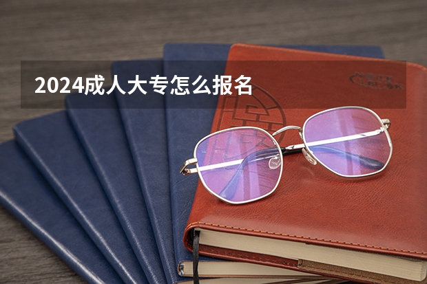 2024成人大专怎么报名