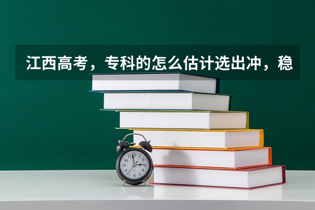 江西高考,专科的怎么估计选出冲,稳,保的院校填志愿