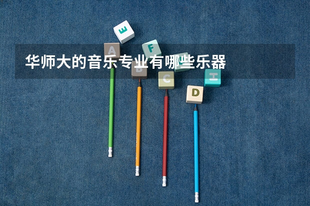 华师大的音乐专业有哪些乐器