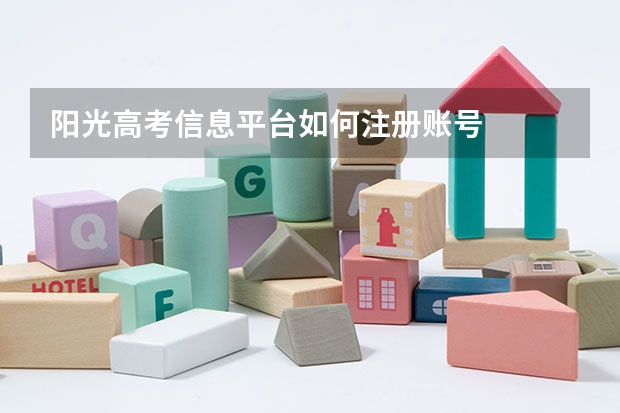 阳光高考信息平台如何注册账号