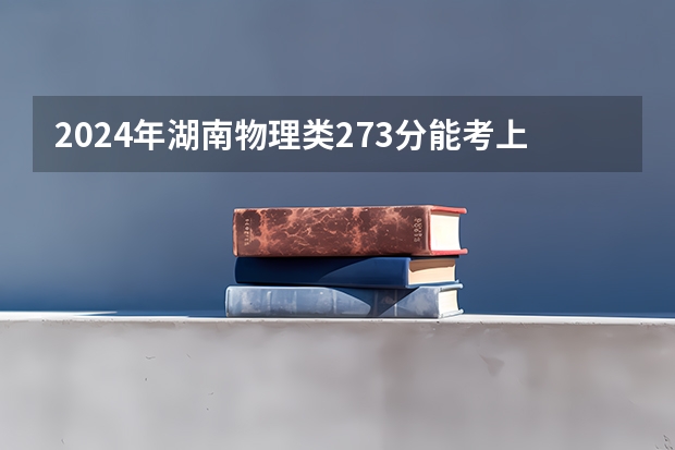 2024年湖南物理类273分能考上什么大学?