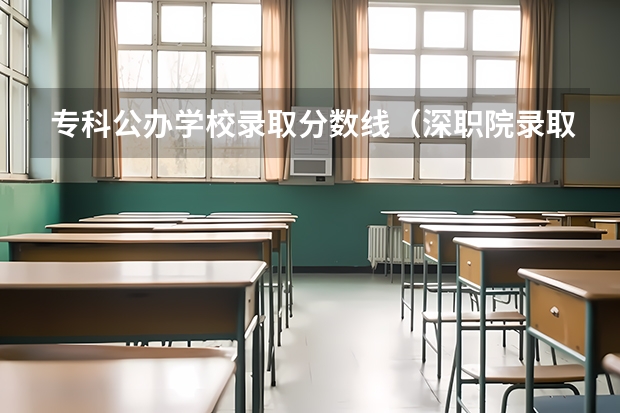 专科公办学校录取分数线（深职院录取线）