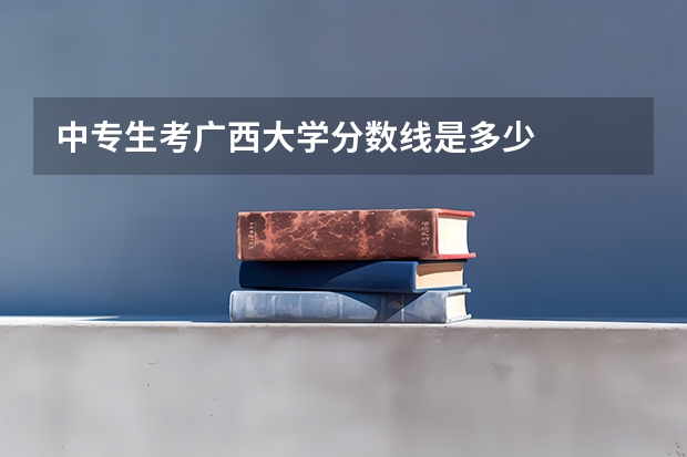中专生考广西大学分数线是多少