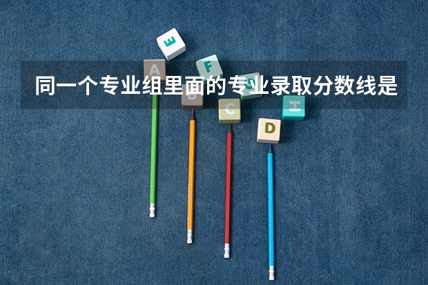 同一个专业组里面的专业录取分数线是一样的吗