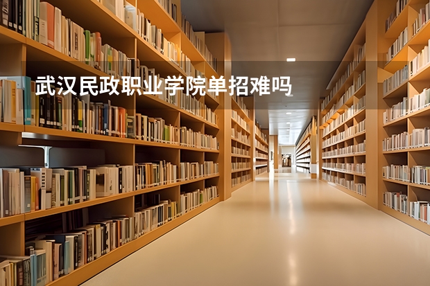武汉民政职业学院单招难吗