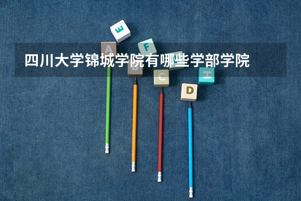 四川大学锦城学院有哪些学部学院