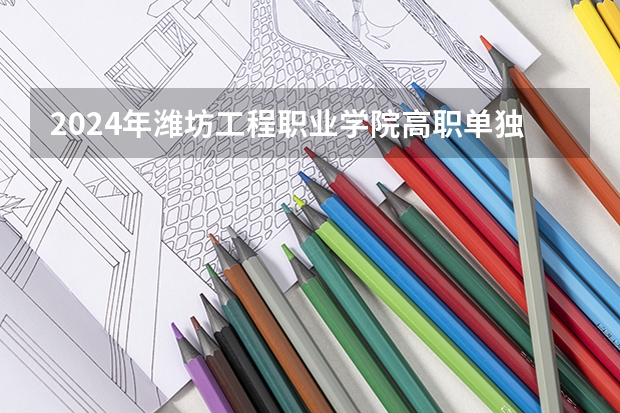 2024年潍坊工程职业学院高职单独招生和综合评价招生学费多少钱一年
