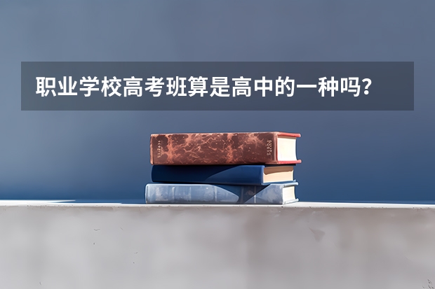 职业学校高考班算是高中的一种吗?