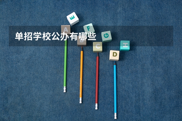 单招学校公办有哪些
