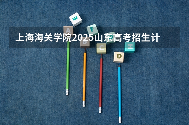 上海海关学院2025山东高考招生计划 招多少人预测