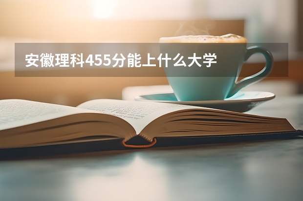 安徽理科455分能上什么大学