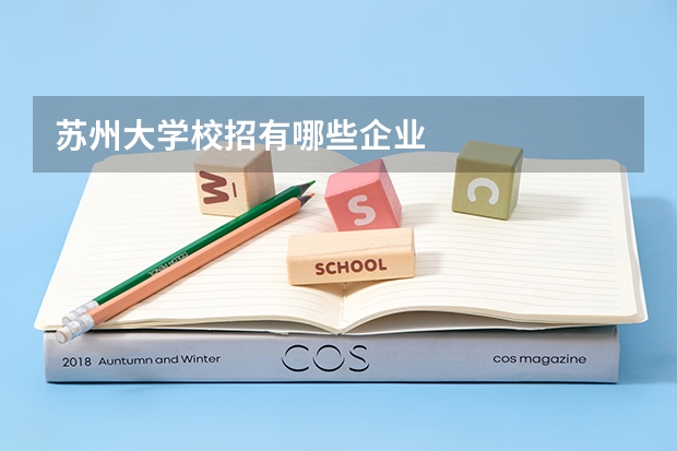 苏州大学校招有哪些企业