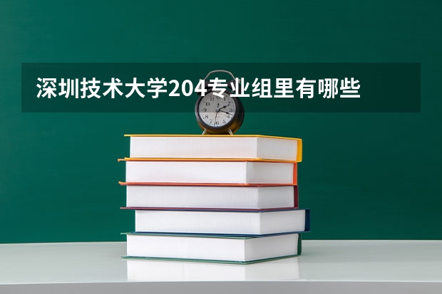 深圳技术大学204专业组里有哪些