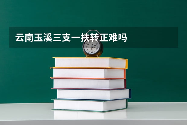云南玉溪三支一扶转正难吗