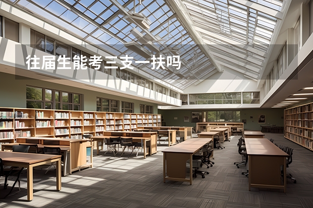 往届生能考三支一扶吗