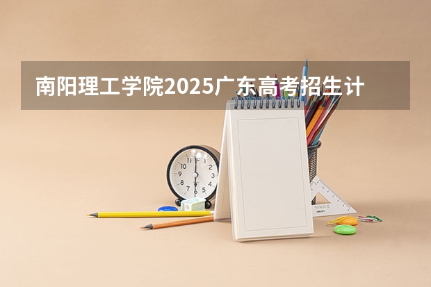 南阳理工学院2025广东高考招生计划 招多少人
