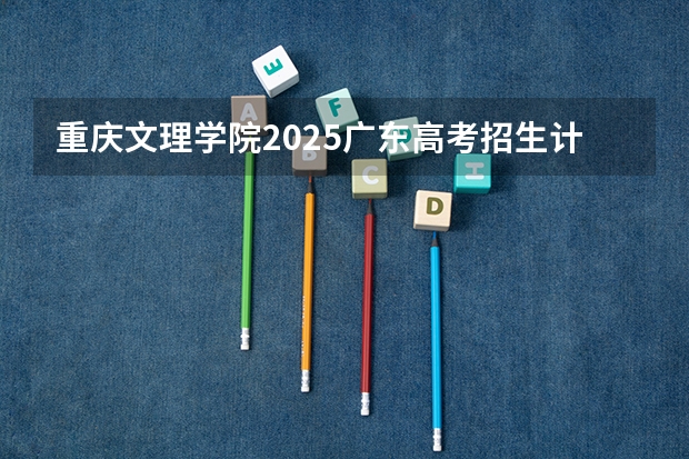 重庆文理学院2025广东高考招生计划 招多少人
