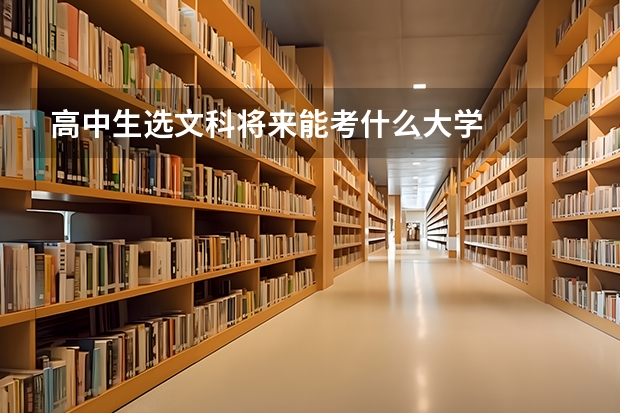 高中生选文科将来能考什么大学