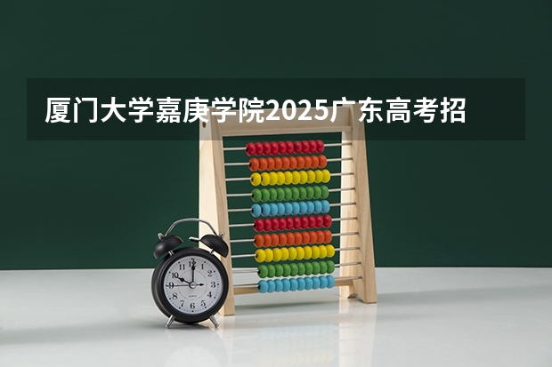 厦门大学嘉庚学院2025广东高考招生计划 招多少人
