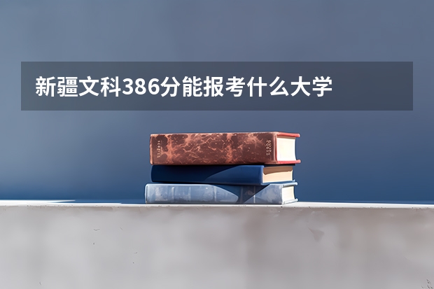 新疆文科386分能报考什么大学